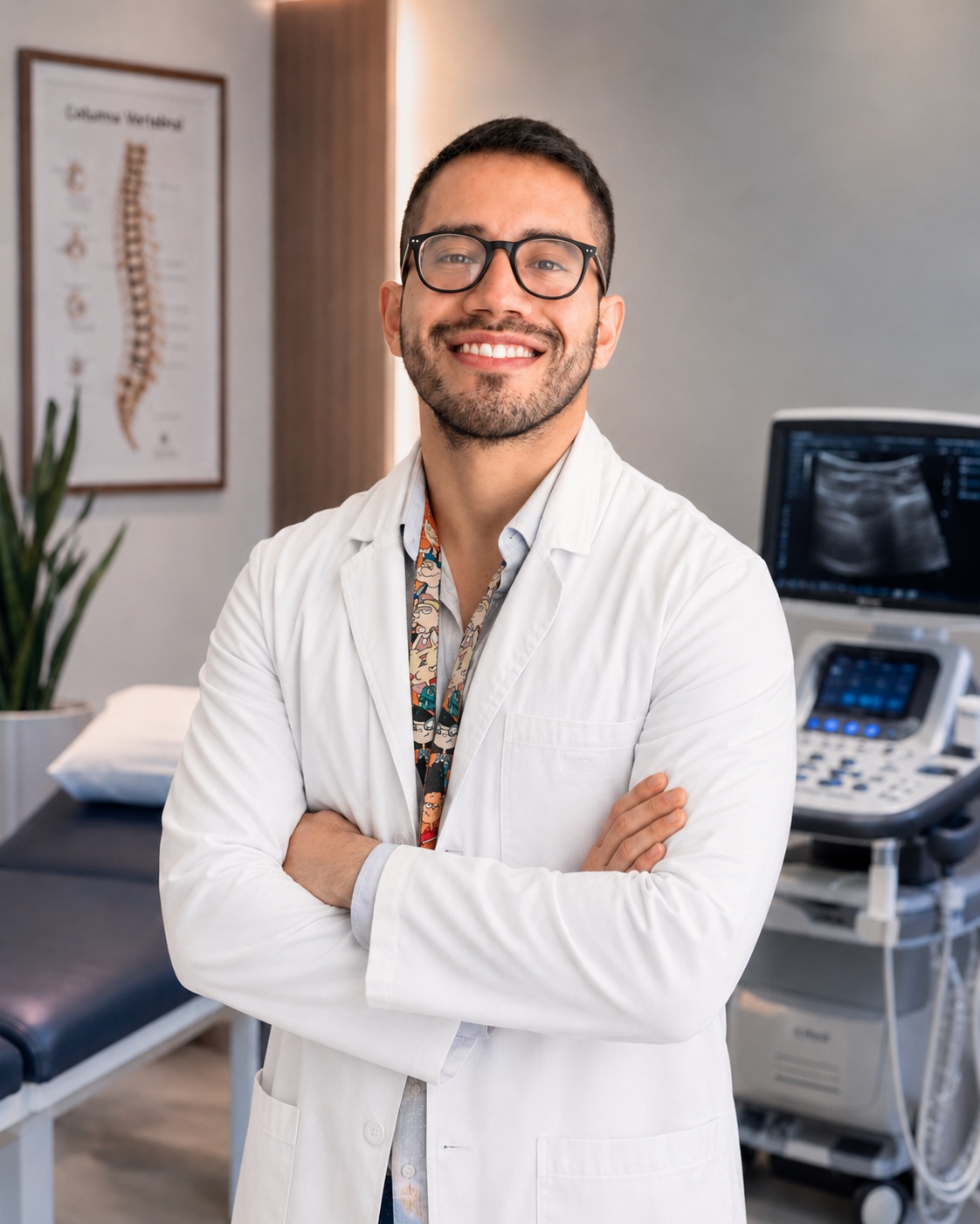 Dr. Arnold Díaz en su consultorio